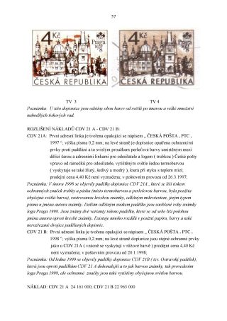 CZECH REPUBLIC - SPECIALISED CATALOGUE OF POSTAL STATIONERY 1993-2014 – sheet 57