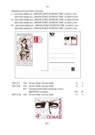 CZECH REPUBLIC - SPECIALISED CATALOGUE OF POSTAL STATIONERY 1993-2014 – sheet 59