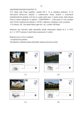 CZECH REPUBLIC - SPECIALISED CATALOGUE OF POSTAL STATIONERY 1993-2014 – sheet 61