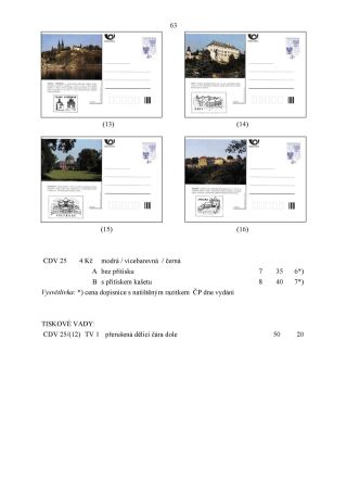 CZECH REPUBLIC - SPECIALISED CATALOGUE OF POSTAL STATIONERY 1993-2014 – sheet 63