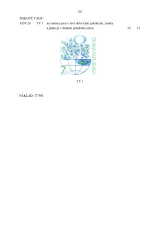 CZECH REPUBLIC - SPECIALISED CATALOGUE OF POSTAL STATIONERY 1993-2014 – sheet 66