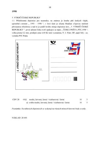 CZECH REPUBLIC - SPECIALISED CATALOGUE OF POSTAL STATIONERY 1993-2014 – sheet 68