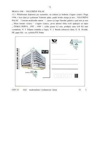 CZECH REPUBLIC - SPECIALISED CATALOGUE OF POSTAL STATIONERY 1993-2014 – sheet 71