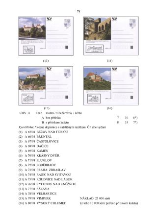 CZECH REPUBLIC - SPECIALISED CATALOGUE OF POSTAL STATIONERY 1993-2014 – sheet 78