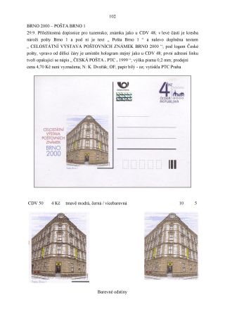 CZECH REPUBLIC - SPECIALISED CATALOGUE OF POSTAL STATIONERY 1993-2014 – sheet 102