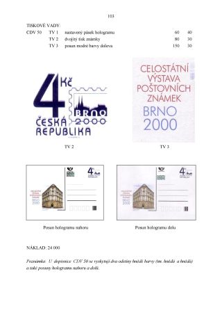 CZECH REPUBLIC - SPECIALISED CATALOGUE OF POSTAL STATIONERY 1993-2014 – sheet 103