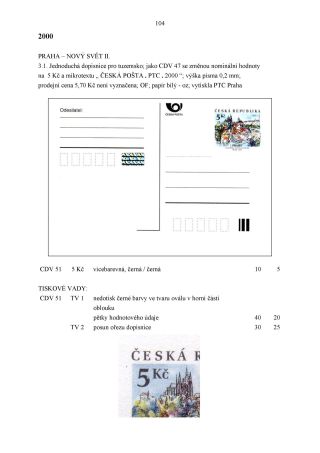CZECH REPUBLIC - SPECIALISED CATALOGUE OF POSTAL STATIONERY 1993-2014 – sheet 104