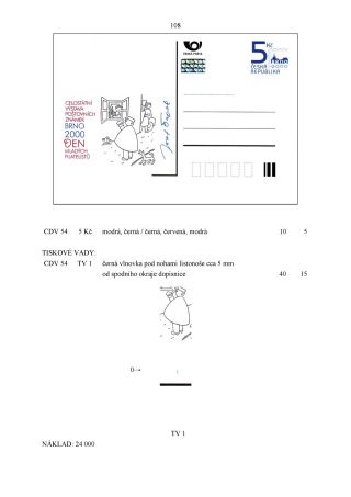 CZECH REPUBLIC - SPECIALISED CATALOGUE OF POSTAL STATIONERY 1993-2014 – sheet 108