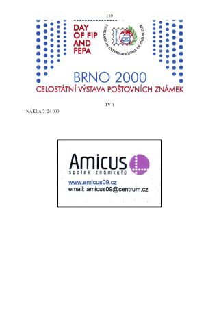 CZECH REPUBLIC - SPECIALISED CATALOGUE OF POSTAL STATIONERY 1993-2014 – sheet 110