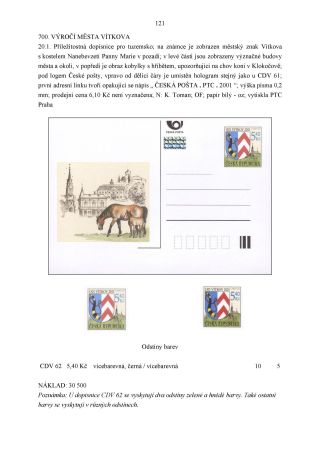 CZECH REPUBLIC - SPECIALISED CATALOGUE OF POSTAL STATIONERY 1993-2014 – sheet 121