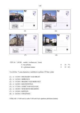 CZECH REPUBLIC - SPECIALISED CATALOGUE OF POSTAL STATIONERY 1993-2014 – sheet 128