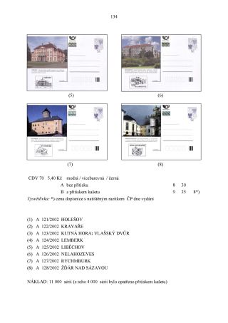 CZECH REPUBLIC - SPECIALISED CATALOGUE OF POSTAL STATIONERY 1993-2014 – sheet 134