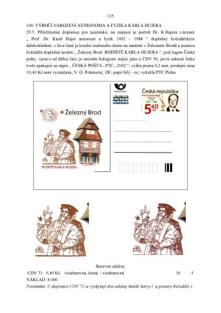 CZECH REPUBLIC - SPECIALISED CATALOGUE OF POSTAL STATIONERY 1993-2014 – sheet 135