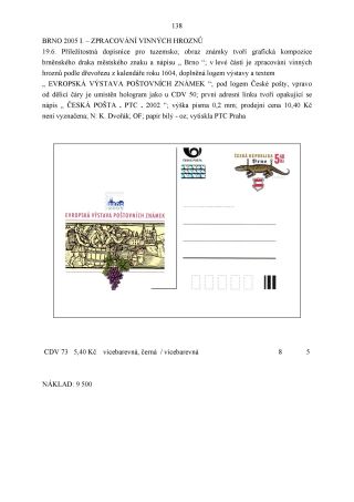 CZECH REPUBLIC - SPECIALISED CATALOGUE OF POSTAL STATIONERY 1993-2014 – sheet 138