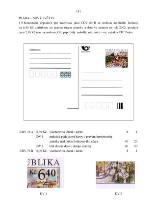 CZECH REPUBLIC - SPECIALISED CATALOGUE OF POSTAL STATIONERY 1993-2014 – sheet 141
