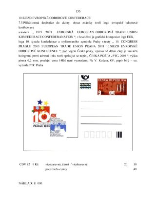 CZECH REPUBLIC - SPECIALISED CATALOGUE OF POSTAL STATIONERY 1993-2014 – sheet 150