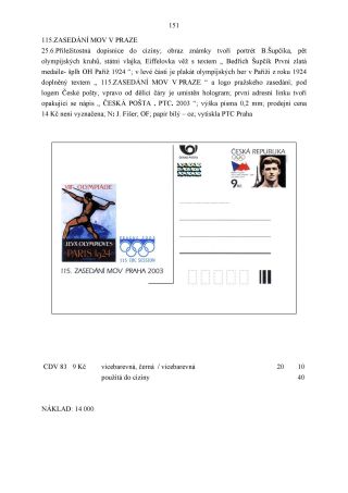CZECH REPUBLIC - SPECIALISED CATALOGUE OF POSTAL STATIONERY 1993-2014 – sheet 151