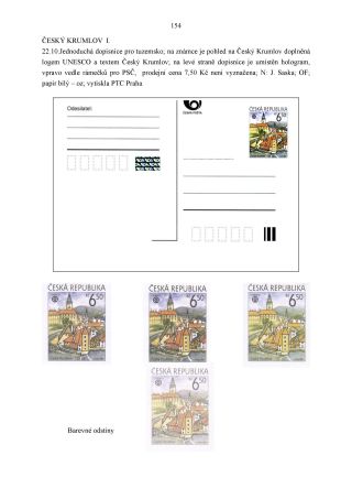 CZECH REPUBLIC - SPECIALISED CATALOGUE OF POSTAL STATIONERY 1993-2014 – sheet 154