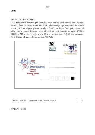 CZECH REPUBLIC - SPECIALISED CATALOGUE OF POSTAL STATIONERY 1993-2014 – sheet 160