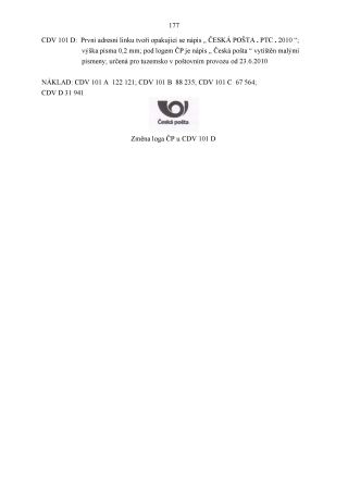 CZECH REPUBLIC - SPECIALISED CATALOGUE OF POSTAL STATIONERY 1993-2014 – sheet 177