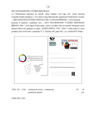 CZECH REPUBLIC - SPECIALISED CATALOGUE OF POSTAL STATIONERY 1993-2014 – sheet 178