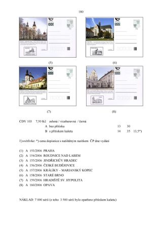 CZECH REPUBLIC - SPECIALISED CATALOGUE OF POSTAL STATIONERY 1993-2014 – sheet 180
