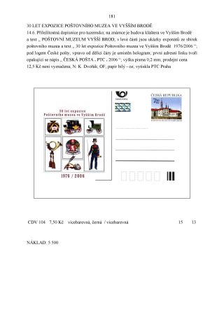 CZECH REPUBLIC - SPECIALISED CATALOGUE OF POSTAL STATIONERY 1993-2014 – sheet 181