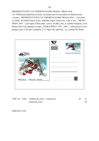 CZECH REPUBLIC - SPECIALISED CATALOGUE OF POSTAL STATIONERY 1993-2014 – sheet 182