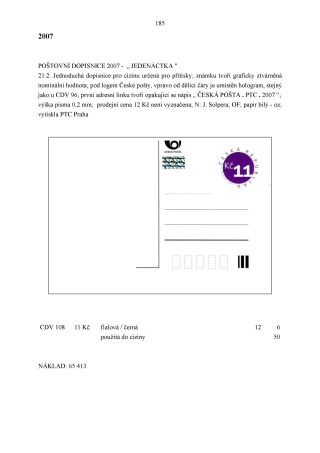 CZECH REPUBLIC - SPECIALISED CATALOGUE OF POSTAL STATIONERY 1993-2014 – sheet 185
