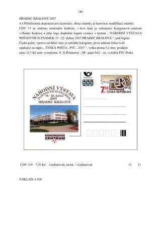 CZECH REPUBLIC - SPECIALISED CATALOGUE OF POSTAL STATIONERY 1993-2014 – sheet 186