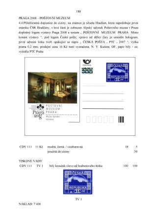 CZECH REPUBLIC - SPECIALISED CATALOGUE OF POSTAL STATIONERY 1993-2014 – sheet 188