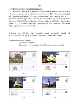 CZECH REPUBLIC - SPECIALISED CATALOGUE OF POSTAL STATIONERY 1993-2014 – sheet 189