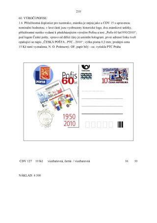 CZECH REPUBLIC - SPECIALISED CATALOGUE OF POSTAL STATIONERY 1993-2014 – sheet 210