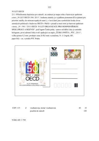 CZECH REPUBLIC - SPECIALISED CATALOGUE OF POSTAL STATIONERY 1993-2014 – sheet 222
