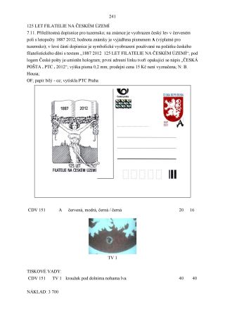 CZECH REPUBLIC - SPECIALISED CATALOGUE OF POSTAL STATIONERY 1993-2014 – sheet 241