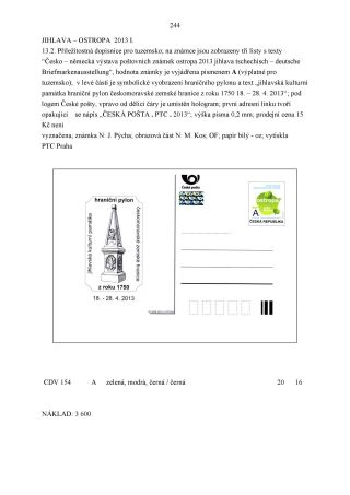 CZECH REPUBLIC - SPECIALISED CATALOGUE OF POSTAL STATIONERY 1993-2014 – sheet 244