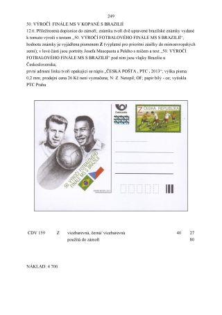 CZECH REPUBLIC - SPECIALISED CATALOGUE OF POSTAL STATIONERY 1993-2014 – sheet 249