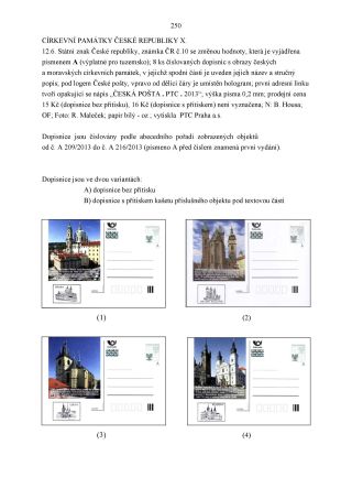 CZECH REPUBLIC - SPECIALISED CATALOGUE OF POSTAL STATIONERY 1993-2014 – sheet 250