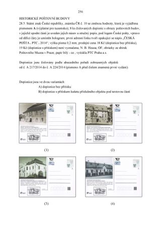CZECH REPUBLIC - SPECIALISED CATALOGUE OF POSTAL STATIONERY 1993-2014 – sheet 256