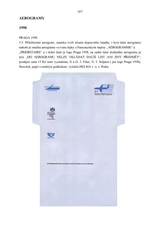 CZECH REPUBLIC - SPECIALISED CATALOGUE OF POSTAL STATIONERY 1993-2014 – sheet 307