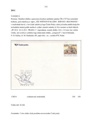 CZECH REPUBLIC - SPECIALISED CATALOGUE OF POSTAL STATIONERY 1993-2014 – sheet 316