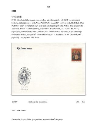 CZECH REPUBLIC - SPECIALISED CATALOGUE OF POSTAL STATIONERY 1993-2014 – sheet 317