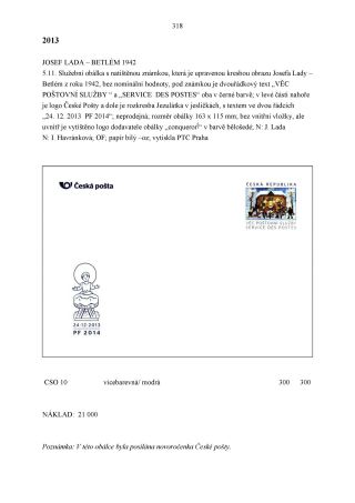 CZECH REPUBLIC - SPECIALISED CATALOGUE OF POSTAL STATIONERY 1993-2014 – sheet 318