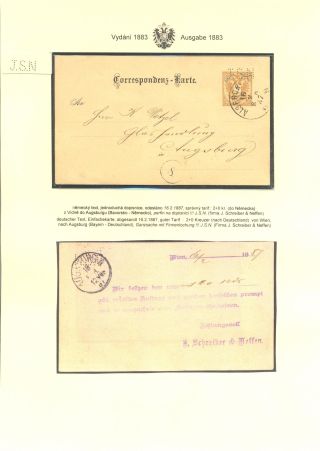 AUSTRIAN STATIONERY CARDS "TWO-HEADED EAGLE" ISSUE 1883, 1884, 1888 and 1890 – sheet 9