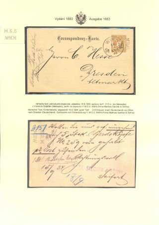AUSTRIAN STATIONERY CARDS "TWO-HEADED EAGLE" ISSUE 1883, 1884, 1888 and 1890 – sheet 10