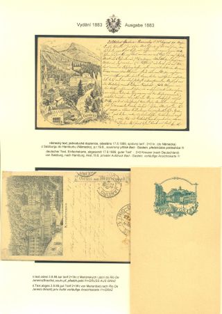 AUSTRIAN STATIONERY CARDS "TWO-HEADED EAGLE" ISSUE 1883, 1884, 1888 and 1890 – sheet 13