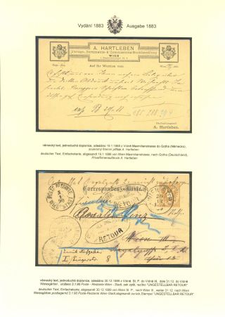 RAKOUSKÉ DOPISNICE "DVOUHLAVÁ ORLICE" VYDÁNÍ 1883, 1884, 1888 a 1890 – list 19