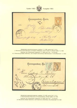 RAKOUSKÉ DOPISNICE "DVOUHLAVÁ ORLICE" VYDÁNÍ 1883, 1884, 1888 a 1890 – list 27