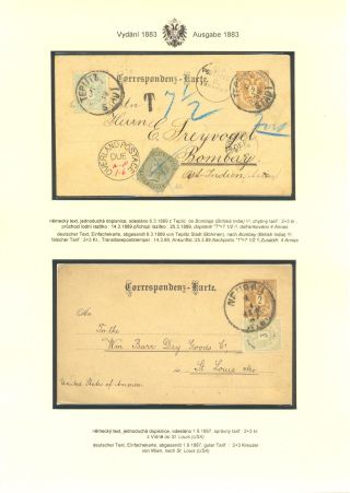 RAKOUSKÉ DOPISNICE "DVOUHLAVÁ ORLICE" VYDÁNÍ 1883, 1884, 1888 a 1890 – list 30