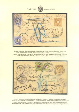 ÖSTERREICHISCHE POSTKARTEN "DOPPELADLER" AUSGABE 1883, 1884, 1888 und 1890 – Blatt 63